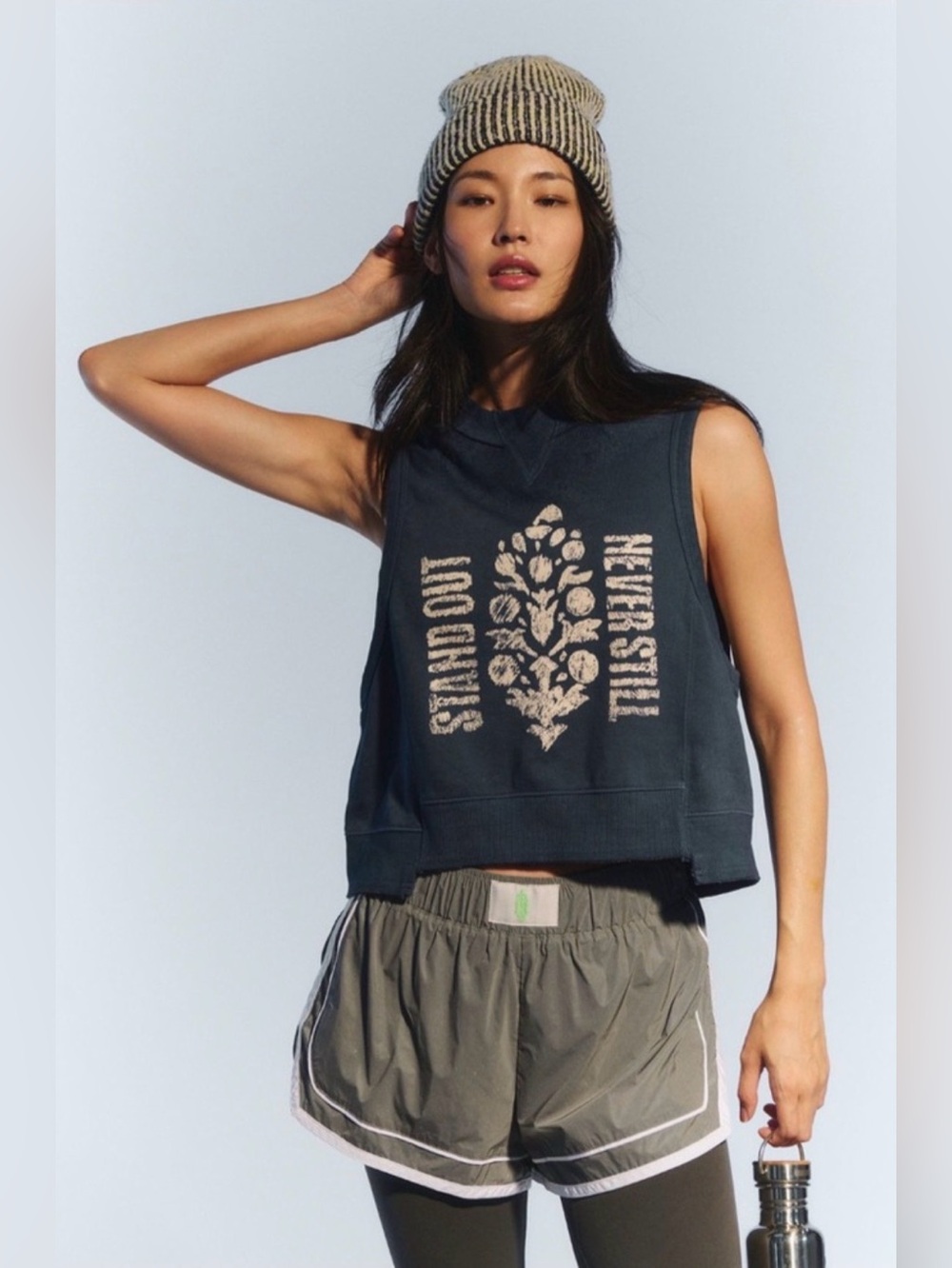 New FP Movement by Free People Intercept Logo Tank ~ Blue Indigo